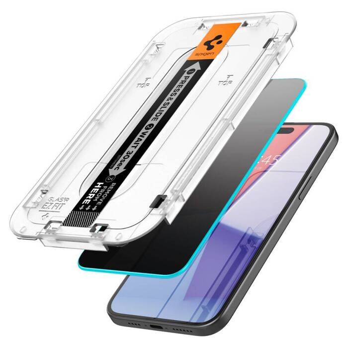 Verre trempé Spigen Glas.tr ez Fit iPhone 15 Privacy - Shop