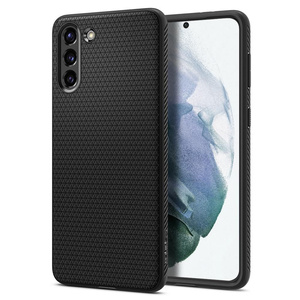 Hülle SPIGEN Liquid Air Galaxy S21 Matte Schwarz Schwarzes Gehäuse