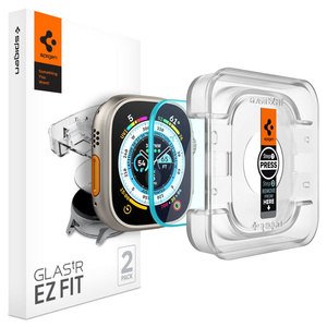 Tempered Glass Spigen GLAS.TR "EZ FIT" 2-PACK Apple Watch ULTRA (49 MM) CLEAR