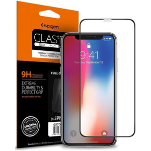 Verre trempé SPIGEN GLAS.TR Slim HD Apple iPhone 11 Pro X XS Full Cover FC