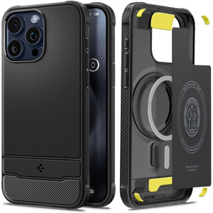 Funda Spigen Rugged Armor Mag MagSafe iPhone 15 Pro Max MATTE Negro