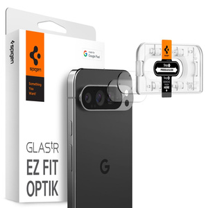 Spigen PROTECTEUR D'APPAREIL PHOTO OPTIK.TR "EZ FIT" PROTECTEUR D'APPAREIL PHOTO 2-PACK GOOGLE PIXEL 9 PRO CRYSTAL CLEAR