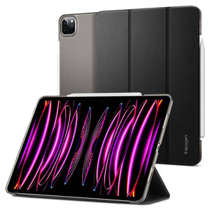 Hülle SPIGEN iPad Pro 12.9 2021 Liquid Air Folio Schwarzes Gehäuse