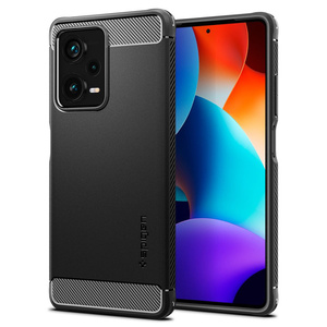 Hülle Spigen Rugged Armor Xiaomi Redmi Note 12 Pro+ Plus 5G MATTE Schwarz