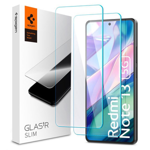 SZKŁO HARTOWANE SPIGEN GLAS.TR SLIM 2-PACK XIAOMI REDMI NOTE 13 5G CLEAR