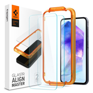 Verre trempé Spigen ALM GLAS.TR 2-PACK GALAXY A55 5G CLAIR