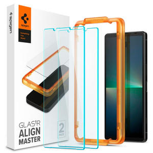 Tempered Glass Spigen ALM GLAS.TR 2ER-PACK SONY XPERIA 5 V KLAR