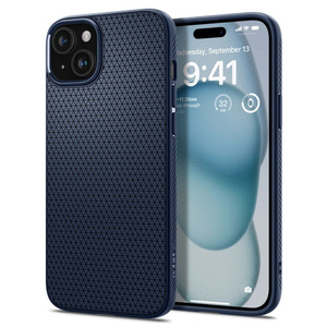 Coque Spigen Liquid Air iPhone 15 Bleu marine Case