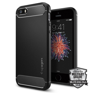 Coque SPIGEN Rugged Armor Apple Iphone 5S SE Black Black Case