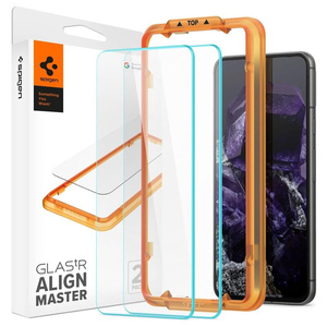 Tempered Glass Spigen Alm Glas.tr 2-pack Google Pixel 8 Clear